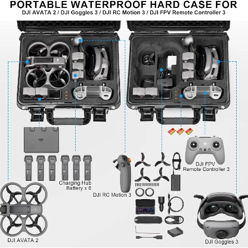 Lekufee Waterproof Hard Case for DJI Avata 2 – - Image 4